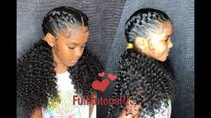 Little Girl Goddess Braids Curly Ponytail Ends Tutorial Video Https Blackhairinformation Kids Goddess Braids Braids With Curls Little Girl Hairstyles