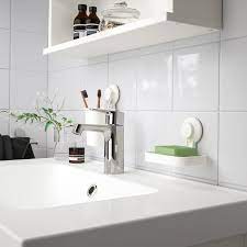 Ikea brogrund shower rack steel 3 tier bathroom corner wall shelf ikea offer. Tisken Toothbrush Holder With Suction Cup White Ikea