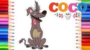 Miguel, dante, hector, and ernesto. Coco Dante Coloring Page Coloring Pages For Kids Disney Pixar Coco Movie Coloring Book Youtube