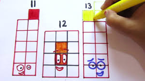 When autocomplete results are available use up and down arrows to review and enter to select. Numberblocks 11 12 13 And 14 Learn To Draw Numberblocks Colouring Pages Youtube