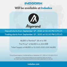 The country has 4.45 million registered crypto investors, according to bappebti. Indodax On Twitter We Are Pleased To Announce New Crypto Asset That Will Be Added To The Indodax Marketplace Algorand Algo For More Information Https T Co Iesltdx28v Indodax Asetmasadepan Https T Co Kh1kikjdzs