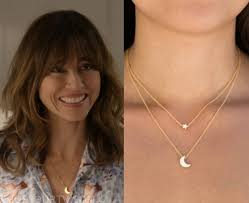 Dead To Me Season 1 Episode 2 Judy S Gold Moon Necklace Shop Your Tv Gold Moon Necklace Moon Necklace Dead To Me
