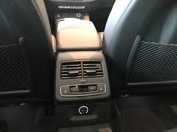 View Of The Rear Console Center Console On The 2018 Audi A5 With Black Interior Leather Standard Vehicle Available At A Audi Dealership Used Luxury Cars Audi