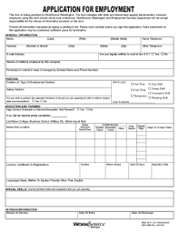 fill sample fillable employment application 2003 form worksourcenorthwest instantly dow job application template employment application job application form