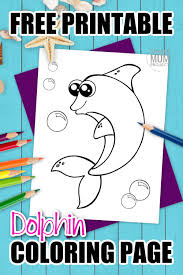 In this website, you can find numerous printable dolphin coloring pages that depict these creatures in both realistic and cartoonish appearances. Free Printable Dolphin Coloring Page Simple Mom Project