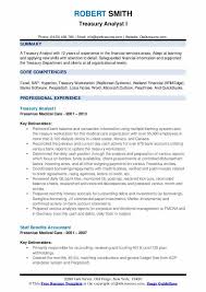 Treasury Analyst Resume Samples Qwikresume