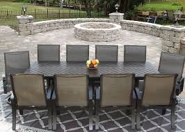 Dining set (96 x 42 rectangle dining table, 4 dining chairs & 2 dining arm chairs) with sunbrella® cushions, created for macy's. 10 Seater Outdoor Dining Table And Chairs Off 70