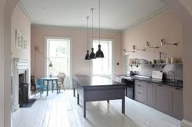Grey and blush pink make a great combination, especially when it comes to interior design. Pale Pink Kitchen Via Light Locations Mad About The House