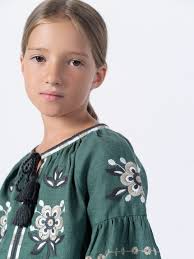 Если в районах севера в основном бытовали в вышивке изобразительные мотивы. Shop Embroidered Shirt For Girls Daisy Kids Online In Ukraine Etnodim