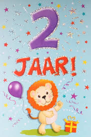 Bol Com Verjaardagskaart 2 Jaar Met Tekst 17 X 11 5cm