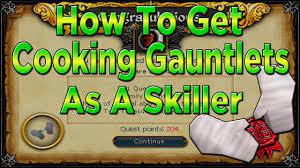 Players can take them to any of the three brothers from the quest and have them enchant the gauntlets with a special ability. Runescape How To Get Cooking Gauntlets Skiller Youtube