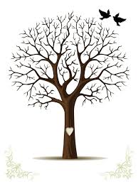 Fingerabdruck Baum Vorlage Braun Stamm Vogel Herz Baum Vorlage Fingerabdruck Baum Baum Schablone