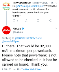 Are Power Banks Allowed On Flights Here S What Philippine Airlines Cebu Pacific Air Asia Cathay Pacific Emirates Qatar Airways Singapore Airlines And Other Airlines Say Small Town Girls Midnight Trains