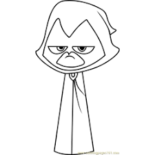 Raven Coloring Page For Kids Free Teen Titans Go Printable Coloring Pages Online For Kids Coloringpages101 Com Coloring Pages For Kids