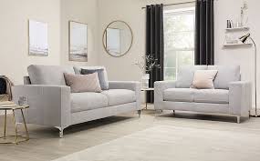 Some are made from 100% genuine leather while others may feature a traditional design and come with tufted seat cushions. Baltimore Dove Grey Plush Fabric 3 2 Seater Sofa Set Furniture And Choice