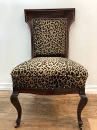 Superb Antique Regency Era Inlaid Side Chair Cheetah Print Upholstery Circa 1800 S By Ragtagstudio On Etsy Https Ww Antique Side Chairs Chair Sitting Chair