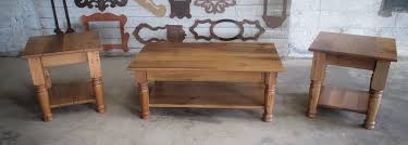 Their solid wood bases sport a handsome dark oak finish that's complemented by intricate detailing for classic appeal. Coffee Tables Carolina Farm Table