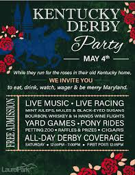 The artist, louisville local andy perez, watched as his to think it could be so much more widespread with the reproduction of the poster, it's great. to read the latest updates about the 2021 kentucky derby. Kentucky Derby Party Laurel Park