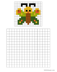 Des nombreux exemples à imprimer gratuitement avec plusieurs niveaux de difficulté : Pixel Art Un Papillon A Colorier Sur Une Grille Coloriage Quadrillage Coloriage Pixel Pixel Art