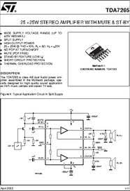 I am using esp project 72 circuit diagram. Tda7265 Datasheet 25 25w Stereo Amplifier With Mute Stand By