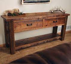 Old Sawmill Timber Frame Sofa Table Rustic Console Tables Rustic Sofa Tables Wood Sofa Table