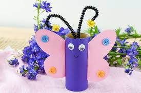 Toilet paper roll flowers and butterflies. Toilet Paper Roll Butterfly Craft This Is A Fun And Easy Diy For Kids