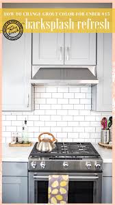 Backsplash Tile Refresh How To Make White Tile Pop For Under 20 Never Skip Brunch White Subway Tiles Kitchen Backsplash White Subway Tile Backsplash Kitchen Tiles Backsplash