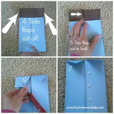 Cut a tie shape from the bright card and. Diy Father S Day Dress Shirt And Tie Card Practical Stewardship