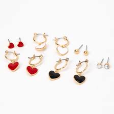I am discontinuing this design. Gold Heart Stud Hoop Earrings 6 Pack Icing Us