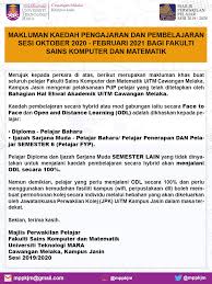 Ibu saya tidak mahir sangat dengan komputer dan saya percaya terdapat banyak lagi individu yang. Mpp Uitm Melaka Kjm On Twitter Assalamualaikum W B T Dan Salam Sejahtera Makluman Kaedah Pengajaran Dan Pembelajaran Sesi Oktober 2020 Februari 2021 Bagi Fakulti Sains Komputer Dan Matematik Disertakan Makluman Penuh