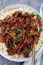 Mongolian triple stands for beef, chicken and shrimp cooked in a sweet and sour sauce, the same way mongolian beef is cooked. Mongolian Beef Easy 30 Minute Recipe Natashaskitchen Com