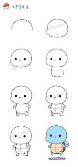 Pokemon 画一组神奇宝贝 杰尼龟 来自 基质的菊长大人 Nhật Ky Nghệ Thuật Pokemon Minh Họa động Vật