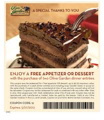 Olive garden is essentially fast food with table service. Olive Garden Free Dessert 24 7 Moms