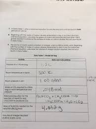 A) balance all other atoms except oxygen and hydrogen. 7 In Data Table 1 Write A Balanced Equation For Chegg Com