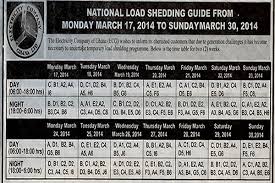Shedding is predictable and allows for customers to plan accordingly. Document Ecg Load Shedding Timetable Graphic Online