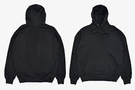 Realistic Blank Black Hoodie Mockup Hoodie Jaket Pakaian Pria