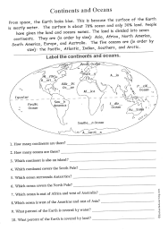 Free Printable Worksheets On Continents And Oceans Google Search Geography Worksheets Social Studies Worksheets Map Skills Worksheets