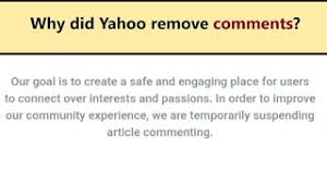 Yahoo sports has always been known for providing a good sports section for their readers and people who like to join in on sports fantasy. Yahoo Comment Section Removed What Happend To Yahoo Comments And Why Article Commenting Suspended Youtube