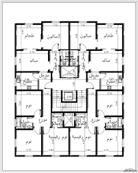 خرائط وحدة 5 شقق منفصلة 2 غرفة نوم لكل شقة من مشروع منزلك بالمدينة Building Design Plan Architectural Floor Plans Modern House Floor Plans