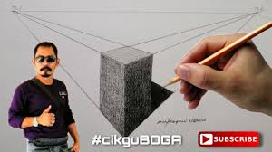 Lakaran perspektif 1 titik 10. Perspektif 2 Titik Lenyap Kuboid Lukisan Pensel How To Draw Perspective Cube Youtube