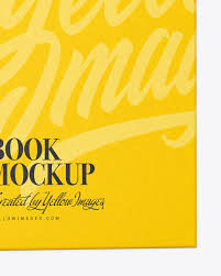Mockup psd pack for a presentation of your book. Hardcover Book W Textured Cover Mockup In Stationery Mockups On Yellow Images Object Mockups