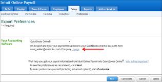 setup export of iop data to quickbooks online qbo