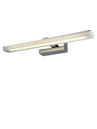 Experts suggest favoring a lighted mirror with silver plating over copper or other coatings because silver is one of the most opaque materials and, therefore, reflects light better than any other material for a clearer image. Bathroom Over Mirror Chrome Wall Light Amos Lighting Home