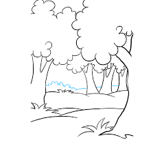 More images for how to draw a forest for kids » How To Draw A Cartoon Forest In A Few Easy Steps Easy Drawing Guides