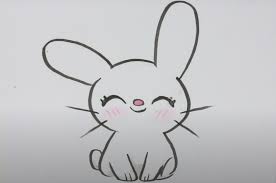 Lapin de pâques dessin : Tutoriel Comment Dessiner Un Lapin Mignon En Moins De 5 Minutes Coeur Coeur