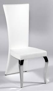 The dining room chairs that you choose, are an excellent way to put your personal touch on the room. White Leather Seat And Back Chair With Polished Chrome Legs San Diego California Chter
