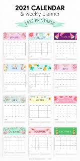 Monthly free printable disney calendar 2021. Free Calendar 2021 Printable 12 Cute Monthly Designs To Love Monthly Calendar Printable Free Monthly Calendar Calendar Printables