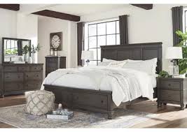 A king storage bedroom set with a minimal panel headboard evokes a modern feel. Devensted Dark Gray King Storage Bed W Dresser Grey Bedroom Set Wood Bedroom Furniture Sets Bedroom Furniture Sets