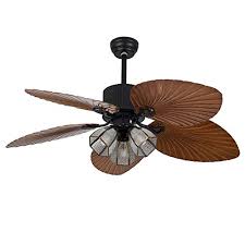 The larger paddle fan blades are able to push ample amounts of air while providing additional aesthetics to your space. Buy Tfcfl 52 Inch Tropical Style Ceiling Fans Modern Ceiling Fan Light Chandelier 5 Reversible Palm Leaf Blades With Drawstring 3 Speed Adjustable Light Fixtures Online In Indonesia B08nss7rkf