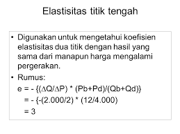 Namun, ketika menghitung elastisitas titik berdasarkan dua titik berbeda pada kurva permintaan, kami menemukan sisi negatif penting dari rumus elastisitas titik. Elastisitas Elasticity Ppt Download
